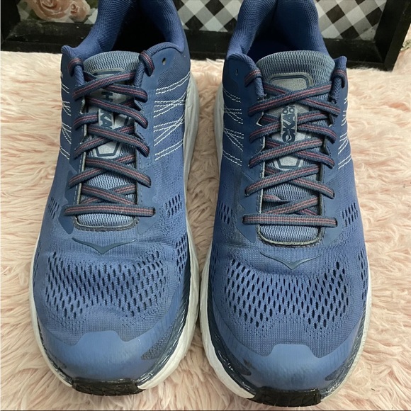 Hoka One One Clifton 6 Running Shoes Mens Sz 12 Blue Sneakers - Picture 2 of 7